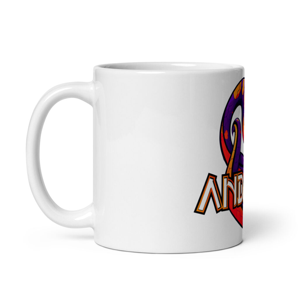 Taza blanca brillante
